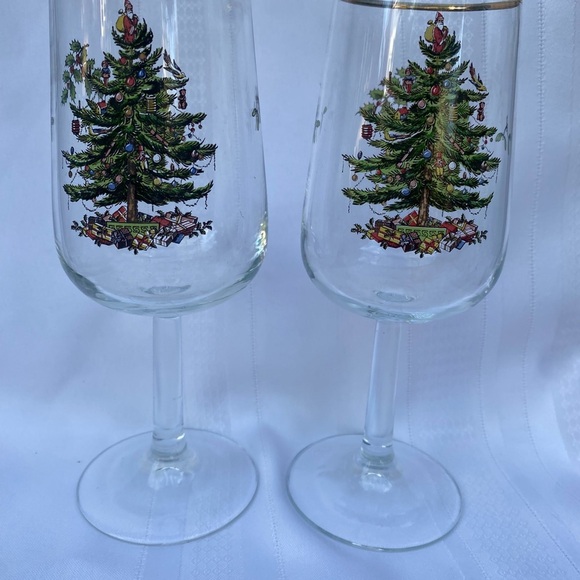 Spode Christmas Tree Crystal Stemware - Picture 3 of 9